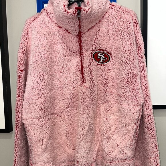 Women's NFL Official San Francisco 49ers Sherpa Jacket with Pockets New With Tag - Picture 1 of 1